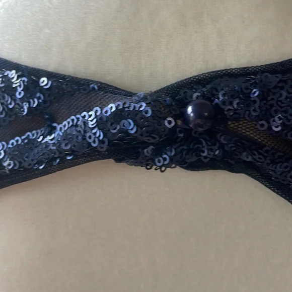 Navy Vera Wang sequence formal evening gown. Wore once - Picture 8 of 12